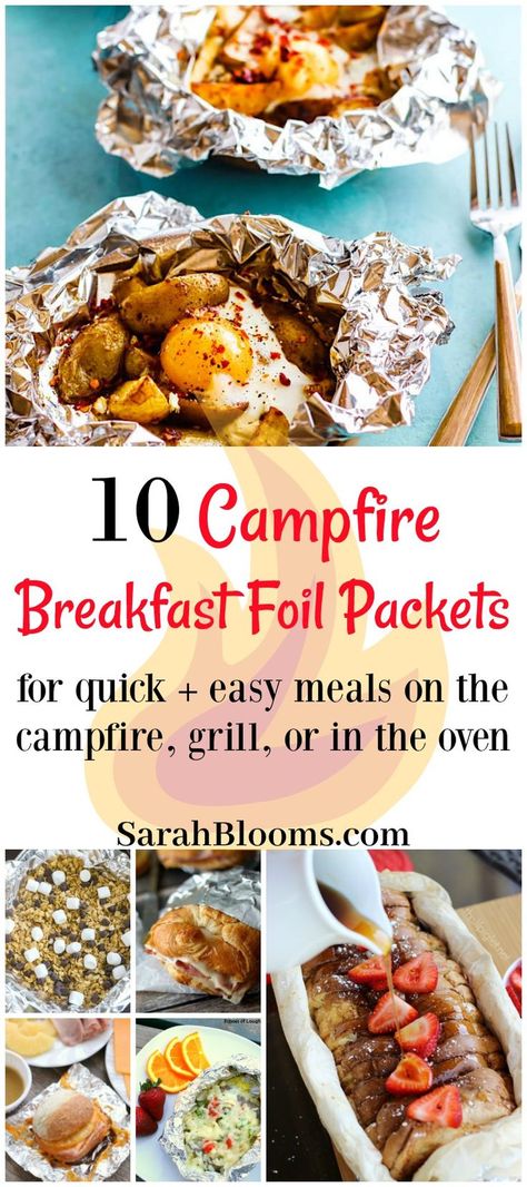 10 Campfire Breakfast Foil Packets Meals For Camping, Camping Hacks With Kids, Grilled Foil Packets, Vegan Quesadilla, Campfire Breakfast, Simple Supper, Best Camping Meals, Foil Pack Meals, Foil Dinners