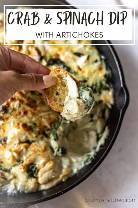 Spinach Artichoke Dip With Crab Meat, Shrimp And Crab Spinach Artichoke Dip, Crab Artichoke Dip Baked, Seafood Spinach Artichoke Dip, Lump Crab Dip Recipes, Pappadeaux Crab And Spinach Dip Recipe, Crab And Artichoke Dip Baked, Spinach Crab Dip Recipe, Spinach Artichoke Crab Dip