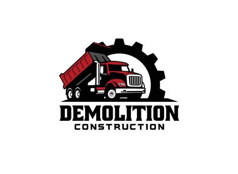 Dump truck logo vector for construction company. Heavy equipment template vector illustration for your brand. Truck Logo, Truck Business, Dump Truck, Construction Company, Heavy Equipment, Business Logo, Vector Logo, Tshirt Logo, Vector Art