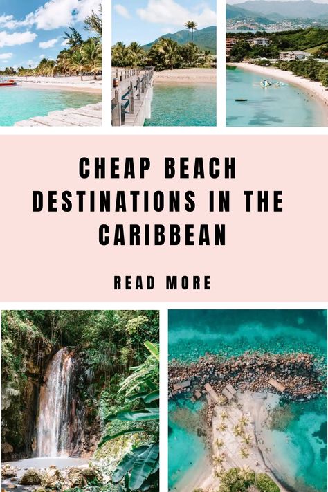 These are some of the cheapest beach destinations in the Caribbean for a fun and affordable vacation. Beach Vacation On A Budget, Cheap Tropical Destinations, Budget Beach Vacation, Cheap Caribbean Vacations, Beach Vacation Destinations, Beach Vacation Ideas, Cheap Beach Vacations, Nature Destinations, Affordable Vacations