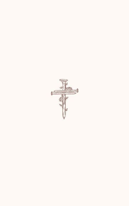 Christian Nail Tattoo, Small Tattoo Ideas Biblical, Mini Bible Tattoos, Cross Only What You Did This Year, Minimalist Cross Wallpaper, Minimalist God Tattoo, As Far As The East Is From The West Tattoo, Minimalist Tattoo Bible, Western Cross Wallpaper