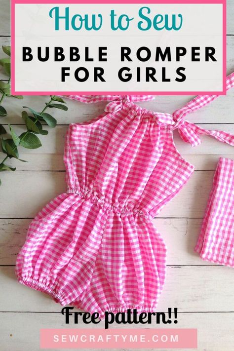 Create enchanting and stylish rompers for your little princesses with our free Pillowcase Bubble Romper Pattern! This delightful sewing pattern is specially designed for girls aged 12 months to 6 years. The gathered neckline and puffy bubble bloomers add a charming touch to any outfit, while also being beginner-friendly, hiding any imperfections with ease. If you loved our pillowcase dress pattern, you'll adore making these sweet rompers. Dress your little ones in comfort and cuteness with this easy-to-follow pattern. Sewing happiness awaits! 🧵✨ #SewingPatterns #GirlsFashion #RomperPattern #DIYCrafts Pillowcase Romper Pattern Free, 2t Sewing Pattern Free, Free Sewing Patterns For Babies, Toddler Romper Pattern Free, Free Baby Romper Sewing Pattern, Baby Girl Sewing Patterns, Free Baby Clothes Patterns Sewing, Kid Sewing Patterns