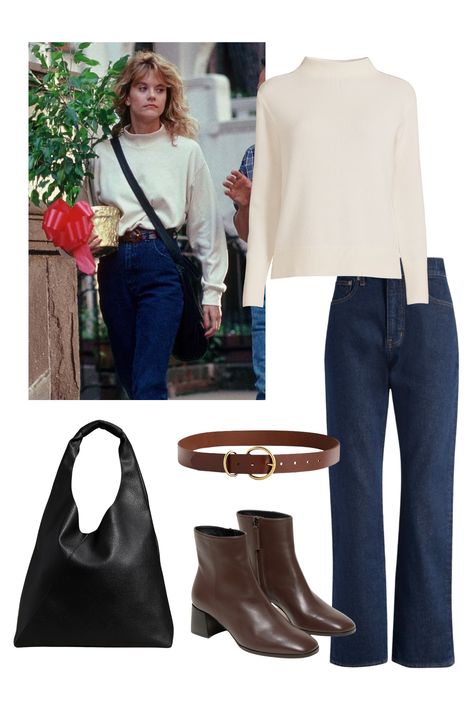 Meg Ryan Fall Style: 8 Rom-Com Inspired Outfits 90s Meg Ryan Style, Meg Ryan 90s Style, Meg Ryan Fall Outfits, Meg Ryan Outfits 90s, Meg Ryan Fashion, 90s Fashion Minimalism, Meg Ryan Style 90s, Meg Ryan Fall Aesthetic, 90s Rom Com Outfits