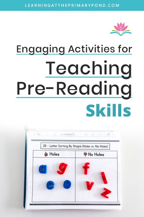 Do you know what pre-reading skills are most important to begin working on in Kindergarten? Read about them in this blog! Pre Reading Skills Activities, Pre Reading Activities Preschool, Pre Primary Activities, Teaching Adverbs, Pre Reading Skills, Adverb Activities, Prek Reading, Reading Skills Activities, Getting Ready For Kindergarten