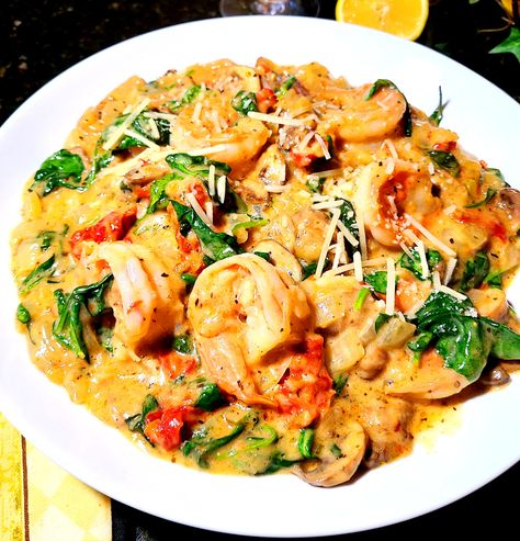 Dairy-Free Creamy, Buttery Tuscan Shrimp (Gluten-free, soy-free, grain-free, dairy-free) Dairy Free Shrimp Scampi, Dairy Free Shrimp Pasta, Dairy Free Shrimp Recipes, Dairy Free Pasta Recipes, Dairy Free Alfredo Sauce, Cajun Cream Sauce, Shrimp Stuffed Mushrooms, Tuscan Shrimp, Creamy Garlic Parmesan Sauce