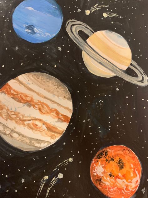 Saturn Painting, Venus Art, Planet Painting, Planet Saturn, My Planet, Planets, Art