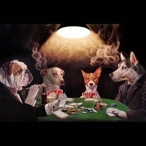 Dogs Playing Poker, Lucia Heffernan, Dogs Playing, Dog Poster, Dog Party, Animal Posters, Artist Canvas, Framed Canvas Art, Diamond Painting