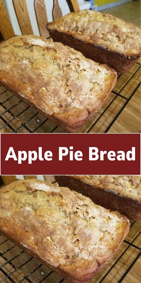 Apple Pie Bread Apple Pie Bread Recipe, Can Apple Pie Filling, Apple Pie Bread, Apple Pie Filling Recipes, Apple Bread Recipe, Cinnamon Apple Pie, Canned Apple Pie Filling, Brown Sugar Recipes, Pie Filling Recipes