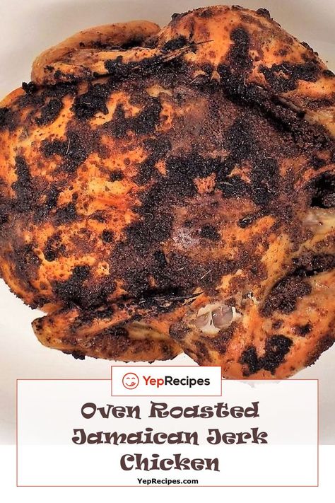 Whole Jerk Chicken, Food Jamaican, Jamaican Recipe, Jerk Recipe, Oven Food, Jerk Chicken Recipe, Jamaican Jerk Chicken, Whole Chicken Recipes, Whole Roasted Chicken