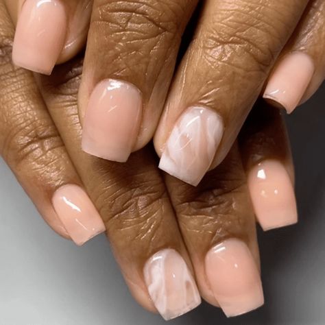 27 Short, Minimal Nail Ideas You'll Definitely Want to Copy Neutral Manicure Ideas, Minimal Nail Ideas, Bubble Bath Nails, Neutral Manicure, Minimal Nail, Sheer Nail Polish, Unique Manicure, Bubble Nails, Sheer Nails