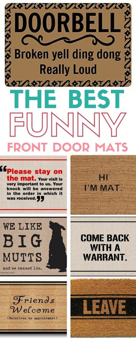 Funny Front Door Mats | Hilarious Doormats | Outdoor Decor | For the Porch Door Mat Diy, Improvement Quotes, Adirondack Furniture, Front Door Mat, House Front Door, Diy Upcycling, Funny Doormats, Front Door Mats, Mason Jar Diy