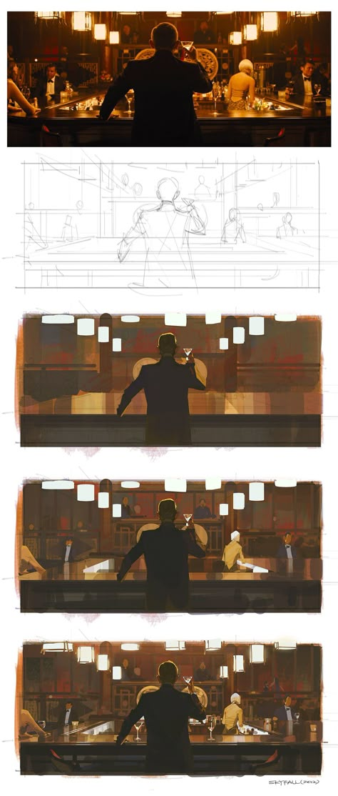 Comic Book Layout, Bg Design, Digital Painting Techniques, Arte Inspo, Digital Painting Tutorials, 판타지 아트, Process Art, Environment Concept Art, Digital Art Tutorial