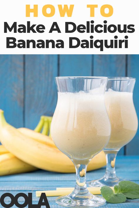 A Delicious Banana Daiquiri Recipe - Oola.com Frozen Banana Daiquiri Recipe, Banana Daquiri, Margaritaville Frozen Concoction Maker, Banana Daiquiri, Beverages Recipes, Frozen Pops, Daiquiri Recipe, Daiquiri Cocktail, Frozen Strawberry