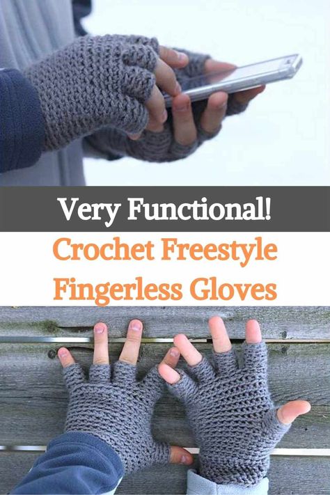 Crochet Mens Fingerless Gloves, Mens Fingerless Gloves Crochet Free Pattern, Crochet Mittens For Men, Functional Crochet, Crochet Gloves Free Pattern, Crochet Fingerless Gloves Free Pattern, Gloves Crochet, Finger Crochet, Crochet Men