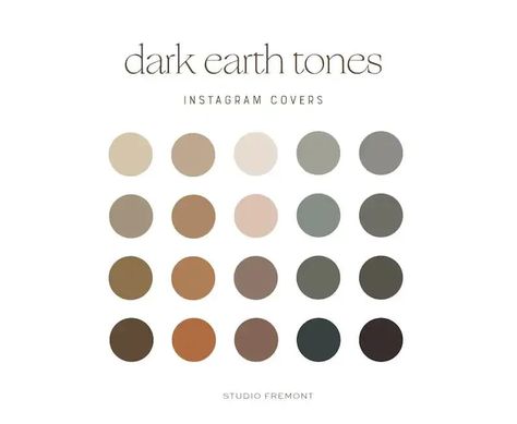 We like the dark and neutral with some gold-ish accents Cozy Earth Tone Color Palette, Dark Earth Tone Color Palette, Dark Academia Instagram, Dark Earth Tones, Branding Color Palette, Dark Neutrals, Earth Tone Color Palette, Instagram Covers, Soft Summer Colors