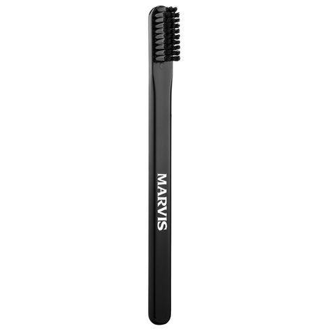 Toothbrush - Marvis | Sephora Marvis Toothbrush, Marvis Toothpaste, Clean Teeth, Bright Smile, Branded Gifts, Body Products, Teeth Cleaning, Black Nylon, Black Nylons