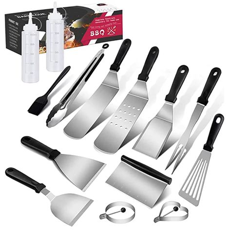 Swtroom Griddle Accessories Kit, 14Pcs BBQ Griddle Kit,Flat Top Grill Accessories for Outdoor Grill,Professional BBQ Grill Tools Set for Outdoor BBQ &Teppanyaki and Camping Griddle Accessories, Cooking Camping, Grill Tools, Flat Top Grill, Picnic Essentials, Barbecue Tools, Grilling Tools, Grill Accessories, Outdoor Bbq