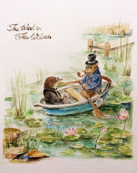 The Wind In The Willows Aesthetic, Wind In The Willows Nursery, Willow Garden, The Wind In The Willows, Book Painting, Fashion Fairytale, Anthropomorphic Animals, Wind In The Willows, Art Challenges