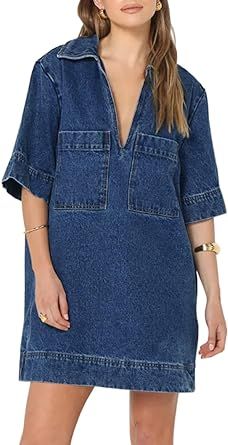 Denim Shirt Dress Women, Denim Dress Summer, Jean Dresses, Shirt Dress Summer, Dresses With Pockets, Womens Denim Shirt, Womens Denim, Denim Shirt Dress, Pocket Dress