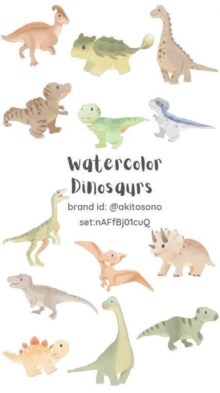 Canva Animals Elements, Canva Images, Watercolor Dinosaurs, Font Canva Lettering, Dinosaur Types, Canva Pro Elements, Canva Guide, Keyword Search, Church Media Design