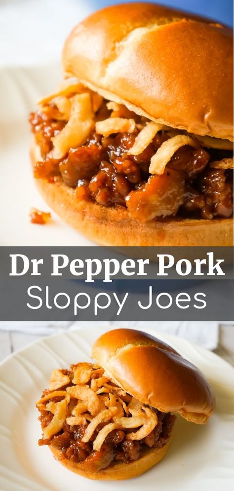 Pork Sloppy Joes, Recipe Using Ground Pork, Dr Pepper Pork, Ground Pork Sausage Recipes, Homemade Sloppy Joe Recipe, Pepper Pork, Pork Sausage Recipes, Sausage Meat, Ground Pork Recipes