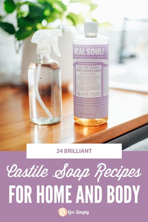 How To Make Body Wash With Castile Soap, Diy Hand Soap With Castile Soap, Dr Bronner Castile Soap, Castile Soap Dilution Cheat Sheet, Body Wash Castile Soap Diy, Cleaning With Castile Soap, How To Use Castile Soap, Castile Soap Dish Soap, Castile Body Wash Recipe