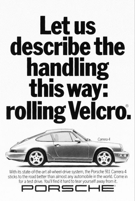 Porsche Ads, Old Porsche, Copy Ads, Clever Advertising, Ad Car, Cars Tees, Tshirt Printing Design, Vintage Porsche, Retro Advertising