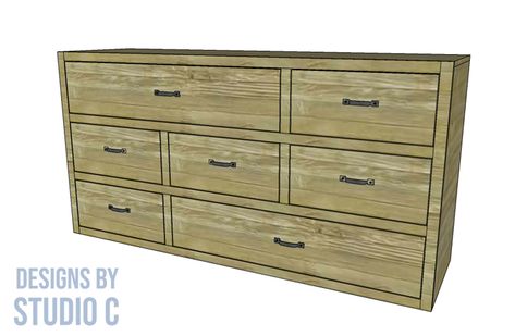 This dresser is awesome and the perfect project for those new to furniture-building. The DIY plans to build an Otto seven drawer dresser feature a simple shape with tons of storage in a plan that can be completed over a couple of weekends. Installing Drawer Slides, Woodworking Tutorials, Furniture Building, 7 Drawer Dresser, Woodworking Furniture Plans, Pocket Hole Screws, Drawer Box, Low Shelves, Back Pieces