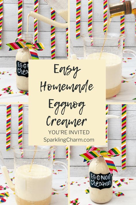 Eggnog Creamer, Pecan Snowballs, Diy Christmas Candy, Homemade Eggnog, Creamer Recipe, Candy Wreath, Christmas Recipes Easy, Easy Holiday Recipes, Candy Christmas