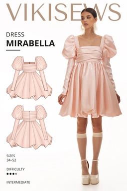 Balloon Skirt Dress, Balloon Skirt Pattern, Tent Dress Outfit, Puff Dress Pattern, Balloon Dress Outfit, Princess Line Dress Pattern, Princess Seam Dress Pattern, Hemline Dresses, Baloon Dress