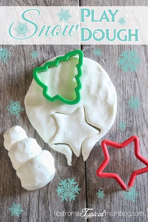 Play Snow Recipe, Snow Dough, Homemade Snow, Snow Recipe, Scented Play Dough, Snow Play, Sensory Dough, Winter Scents, Playdough Recipe