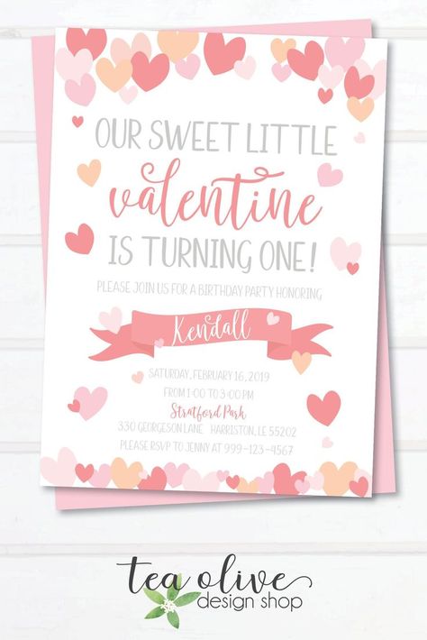 valentine first birthday party Valentines Day First Birthday, February Birthday Party Ideas, Birthday Parties For Girls, Valentines Birthday Party, Valentinstag Party, Valentines Birthday, Girl Birthday Themes, First Birthday Party Themes