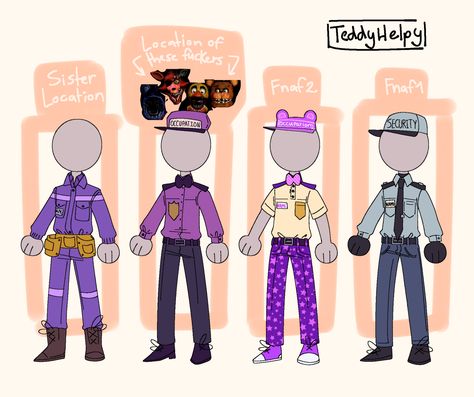 Fanf Oc Daycare, Security Guard Uniform Fnaf, Nightguard Oc Fnaf, Fnaf Night Guard Uniform, Fnaf Security Guard Oc, Fnaf Security Guard Outfit, Fnaf Uniform, Golden Freddy Gacha Club, Fnaf Oc Ideas