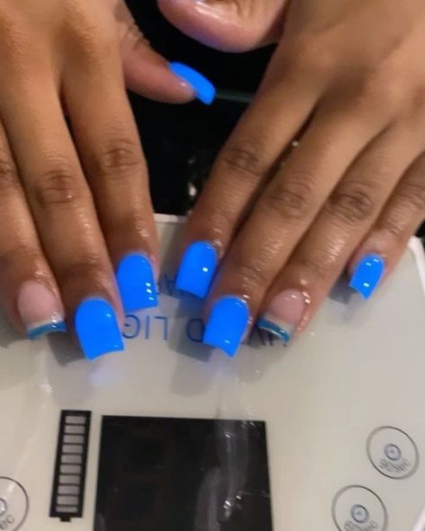 Square Square Nails, Acrylic Blue Nails, Nails Acrylic Short, Queen Nails, Makeup Nails Designs, Long Acrylic Nail Designs, Blue Acrylic Nails, Ombre Acrylic Nails, Cute Acrylic Nail Designs