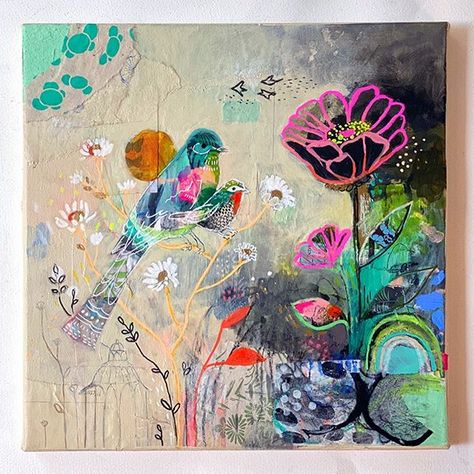 Quill And Ink, Intuitive Artists, Fancy Print, Home Together, Abstract Flower Art, Happy Mama, Stuck At Home, Collage Art Mixed Media, Mixed Media Painting