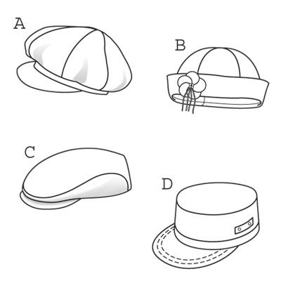 Free+Printable+Sewing+Patterns Sewing Printables Free, Newsboy Cap Pattern, Sewing Printables, Newsboy Hat Pattern, Fleece Hat Pattern, Free Printable Sewing Patterns, Sewing Hats, Hat Patterns Free, Burda Patterns