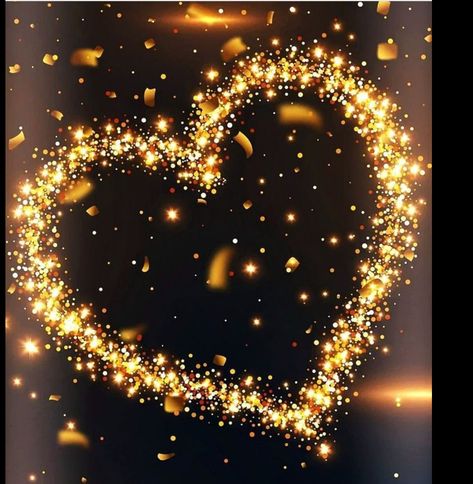 Gold Heart Wallpaper, Hearts Pictures, I Love Gold, Gold Aesthetic, Heart Pictures, Gold Light, Heart Wallpaper, Dot Art, Dots Art