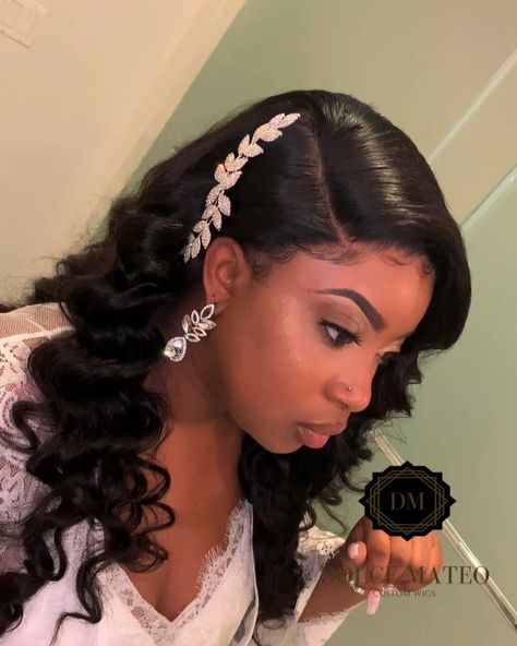 Dolce Mateo, LLC on Instagram: “I’m still gushing over this past weekend! My first time styling one of my custom wigs for a wedding! This install was completely glueless…” Hair Pattern, Hair Patterns, Flawless Makeup Application, Deep Wave Hairstyles, Custom Wigs, Lace Closure Wig, Wave Hair, Closure Wig, Flawless Makeup