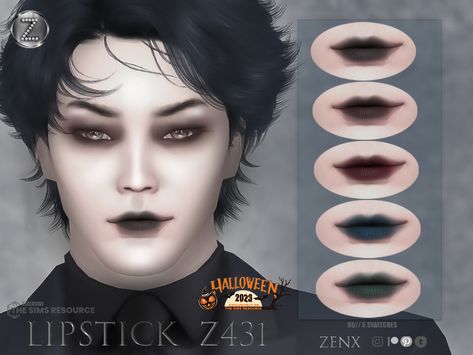 Black Lipstick Sims 4 Cc, Sims 4 Gothic Makeup, Sims 4 Cc Skull Makeup, Sims 4 Cc Black Makeup, Ts4 Demon Cc, Sims Lipstick, Sims 4 Cc Lipstick, Sims 4 Teeth Cc, Ts4 Makeup