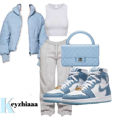 outfit inspo Blue Outfit Ideas, Blue Outfits, Cute Lazy Day Outfits, Swag Outfits For Girls, Tomboy Style Outfits, Classy Casual Outfits, Blue Fits, Cute Swag Outfits, Cute Everyday Outfits