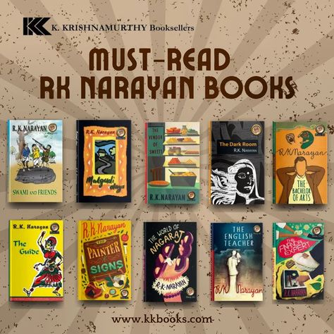 🌟R.K. Narayan's timeless tales from the fictional town of Malgudi have captivated readers for generations. His stories, filled with humor, warmth, and profound insights into the human condition, resonate with people of all ages. 🌟Sanya Nagpal has curated a delightful list of the top 10 R.K. Narayan books you cannot miss. Whether you're a long-time fan or new to his enchanting world, this compilation offers a perfect starting point or a nostalgic journey back to Malgudi. 🌟From Swami's playfu... Indian Book Recommendations, Best Fictional Books To Read, Bengali Novels, Rk Narayan, R K Narayan, Indian Books, Book Goals, Books Recommendation, Good Novels To Read