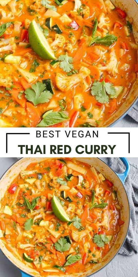 Vegetarian Thai Curry, Slow Cooker Vegetable Curry, Vegan Thai Red Curry, Lentil Chili Recipe, Curry Paste Recipe, Thai Red Curry Recipe, Red Curry Recipe, Vegetable Curry Recipes, Thai Curry Recipes