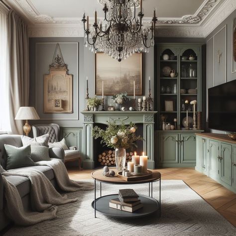 15 Stunning Grey and Sage Green Living Room Ideas — Lord Decor Charcoal Grey Room Ideas, Modern French Style Living Room, Sage Green Living Room Ideas, Modern Victorian Living Room, Victorian Style Living Room, Sage Living Room, Charcoal Bedroom, Green Living Room Ideas, French Style Living Room