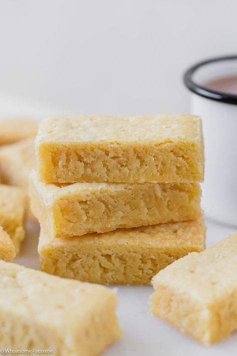 The Best Shortbread Biscuits (3 Ingredients) - Wholesome Patisserie Short Bread Biscuit Recipe, 3 Ingredient Shortbread, Melt In Your Mouth Shortbread Cookies, 3 Ingredient Shortbread Cookies, Shortbread Recipe, Easy Biscuit Recipe 3 Ingredients, Traditional Shortbread Recipe, Easy Shortbread Cookie Recipe, Shortbread Recipe Easy