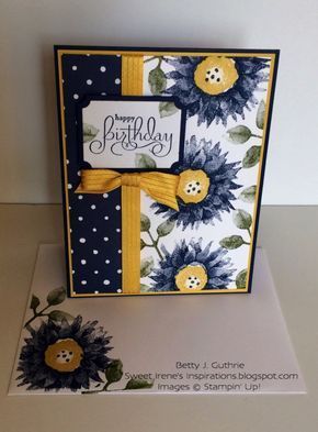 Flowers Paper Craft, Sunflower Cards, Daisy Cards, Flowers Paper, Scrapbooking Inspiration, Card Collection, Stamping Up Cards, Fall Cards, Card Sketches