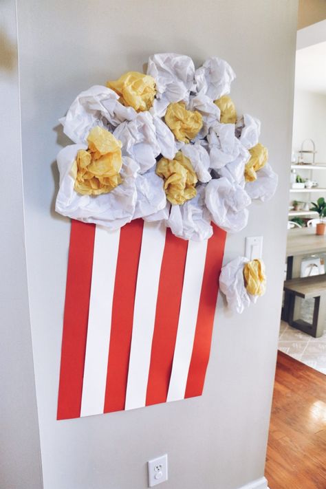 Movie Day Decorations, Popcorn Movie Birthday Party, Movie Day Birthday Party, Movie Party Ideas Decorations, Movie Theater Party Decorations, Movie Theme Birthday Party Games, Movie Theater Theme Birthday Party, Movie Themed Decor, Movies Birthday Party Ideas