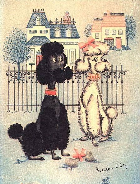 1950s Poodle Art Puppies Poodle, Poodle Card, Poodle Cuts, Poodle Grooming, Poodle Puppies, Vintage Poodle, Pink Poodle, Miniature Poodle, Poodle Puppy