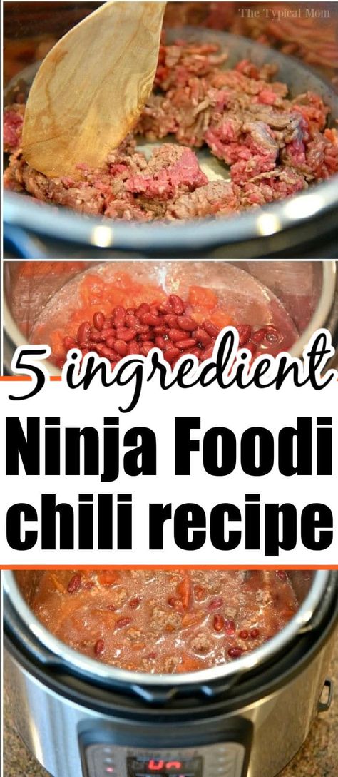 Mild Ninja foodi chili recipe using ingredients in your pantry and fridge right now! Instructions for your Crockpot, stovetop, or Ninja Foodi pressure cooker so dinner is perfect. #mildchili #crockpot #crockpotrecipes #instantpot #ninjafoodichili #mealthy Ninja Foodi Chili, Foodie Recipes Healthy, Mild Chili Recipe, Crockpot Chili Recipe, Quick Chili, Ninja Cooking System Recipes, Easy Pressure Cooker Recipes, Chili Recipe Crockpot, Crockpot Chili