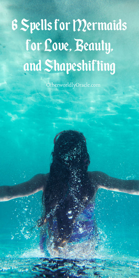 All life began in the water, in our mother’s wombs and in the earth’s oceans. Perhaps this is why we are so drawn to it as sea witches. The depths of the ocean and what lives down there is unsure. But one thing is for sure – you don’t have to be a mermaid to harness the infinite power of the sea in your magical practice. Here we offer you 6 powerful spells for mermaids including a spell to become a mermaid (shapeshifting), love, and beauty charms with watery ingredients and settings. Mermaid Spells That Actually Work, Siren Voice Spell, How To Be A Mermaid, Siren Tips, Sea Witch Spells, Ocean Witch Aesthetic, Sea Witchery, Ocean Witch, Mermaid Spells