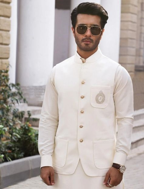 Sherwani for Men Ethnic Stylisr Traditional Wedding Embroidered White Waist Coat for Men. - Etsy UK India Fashion Men, Wedding Matching Outfits, Waistcoat Outfit, Waistcoat Designs, Wedding Kurta For Men, Wedding Dressing, Wedding Kurta, Mens Sherwani, Tweed Waistcoat